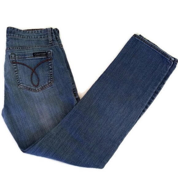 Calvin Klein Women's Distressed Denim Blue Jeans Size 28 - Picture 1 of 11